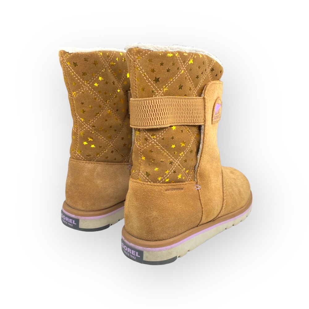 Sorel ✪ Rylee Star Waterproof Suede Fleece Lined Boot ✪ Elk Tan ✪ 37 EU 6.5M 7M - Picture 3 of 16